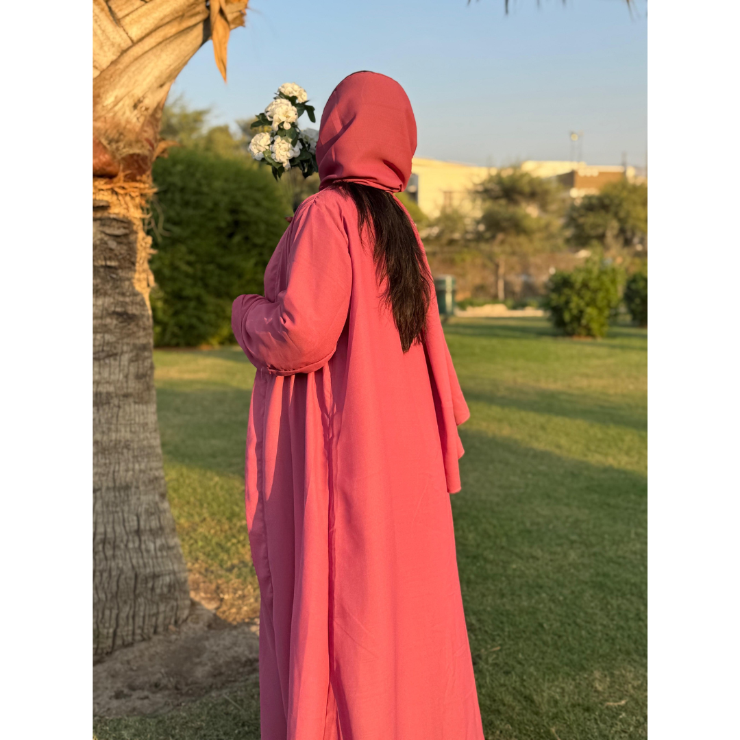 Cardigan Abaya - Pink