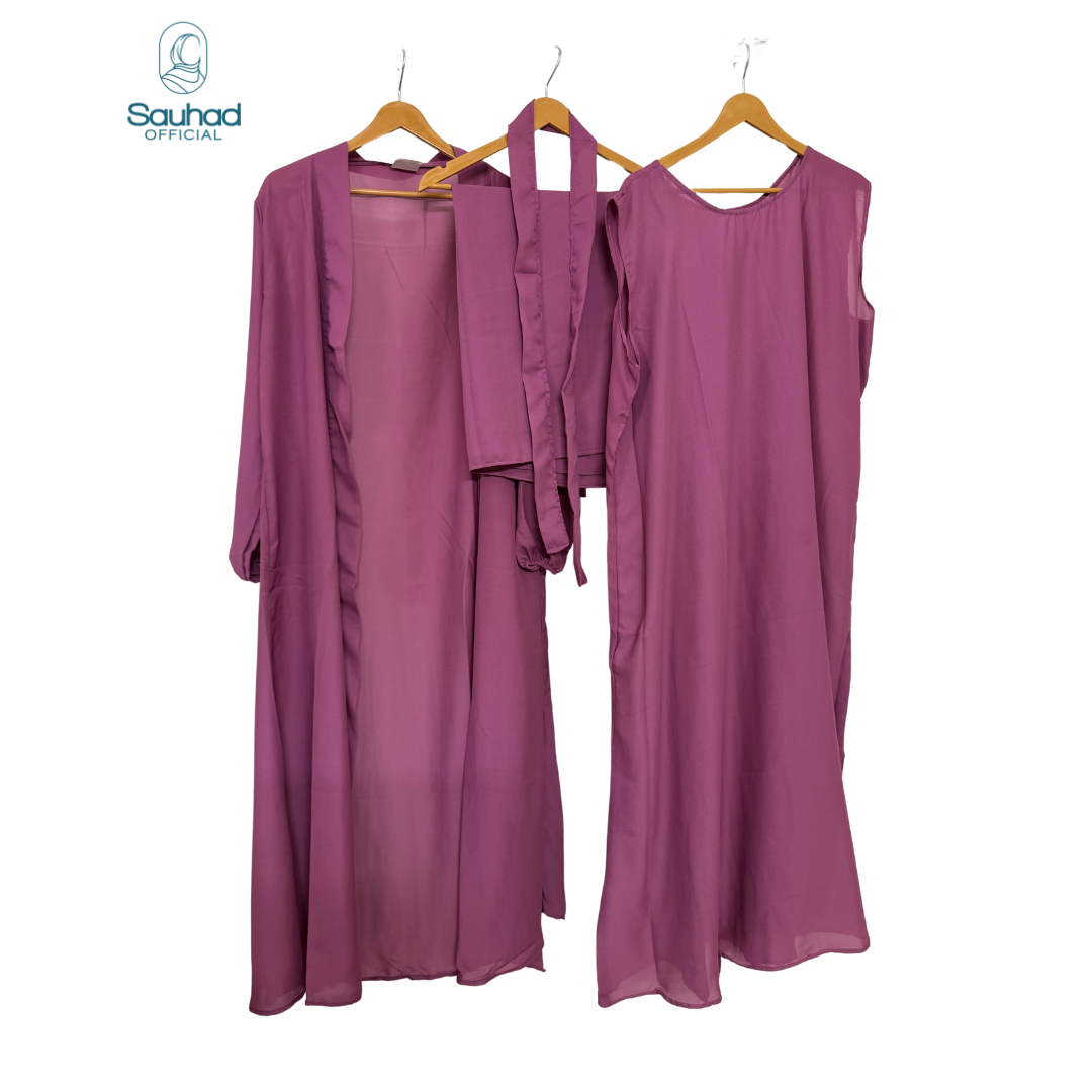 Cardigan Abaya - Pink