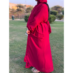 Cardigan Abaya - Red