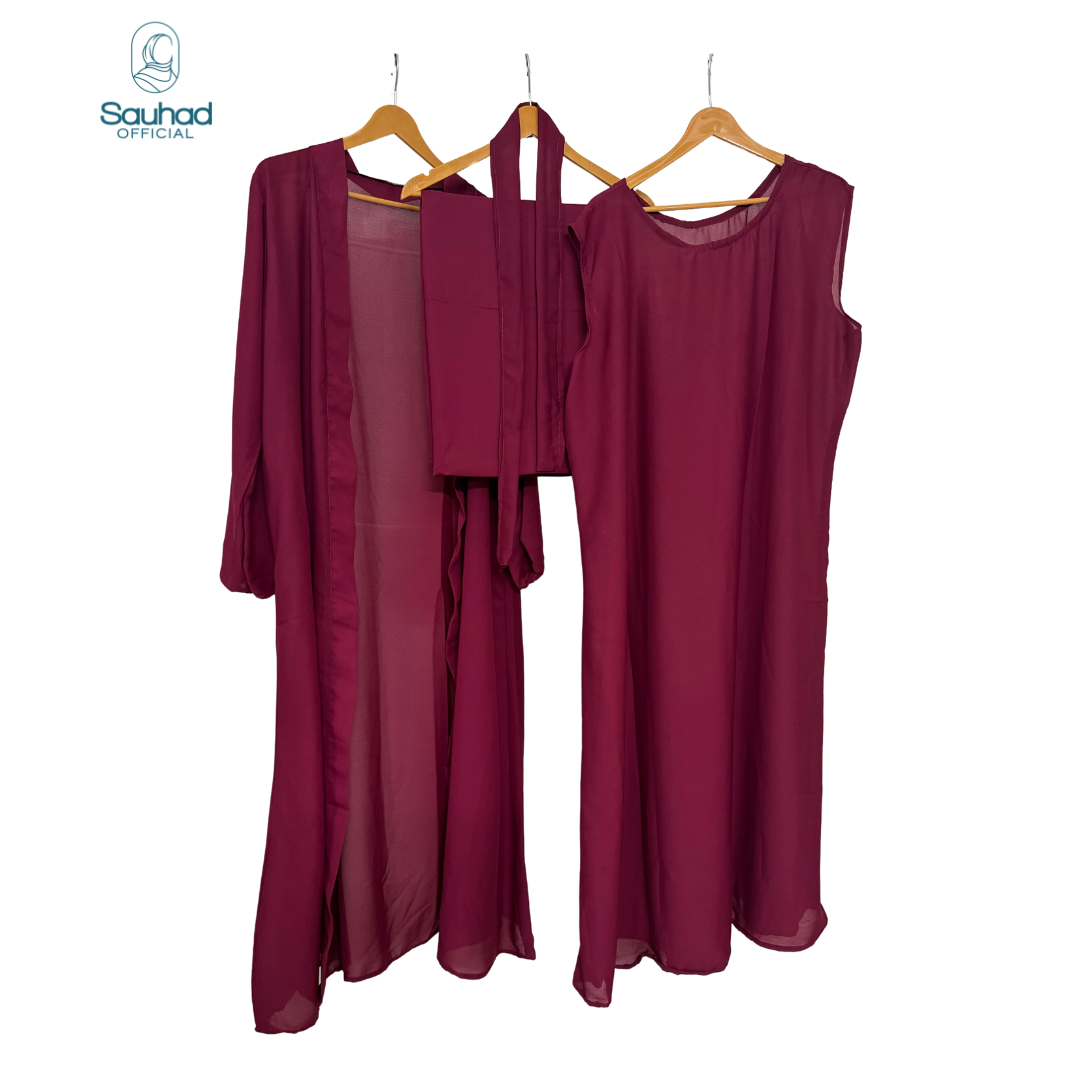 Cardigan Abaya - Red