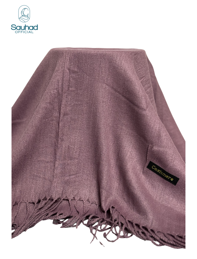 Pure Cashmere Pashmina Winter Scarf - Mauve