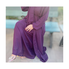 Cardigan Abaya - Dark Purple