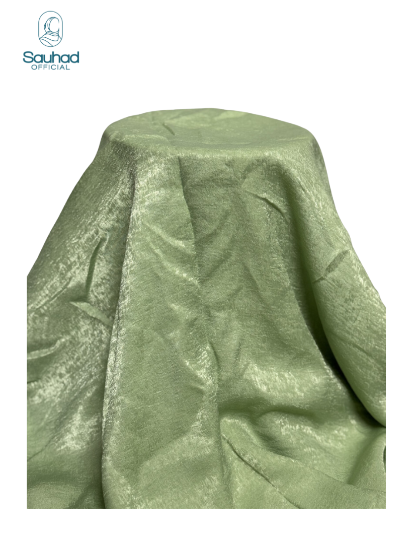 Velvet Silk Hijab - Green