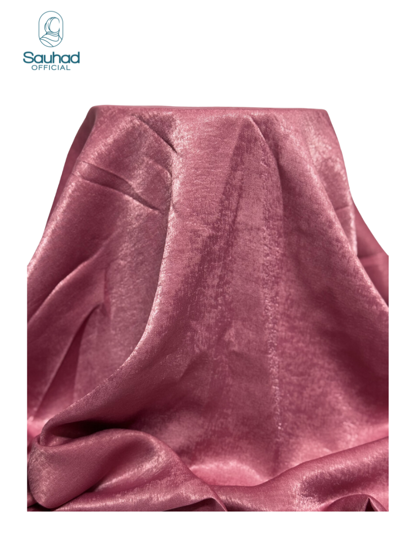 Velvet Silk Hijab - Tea Pink