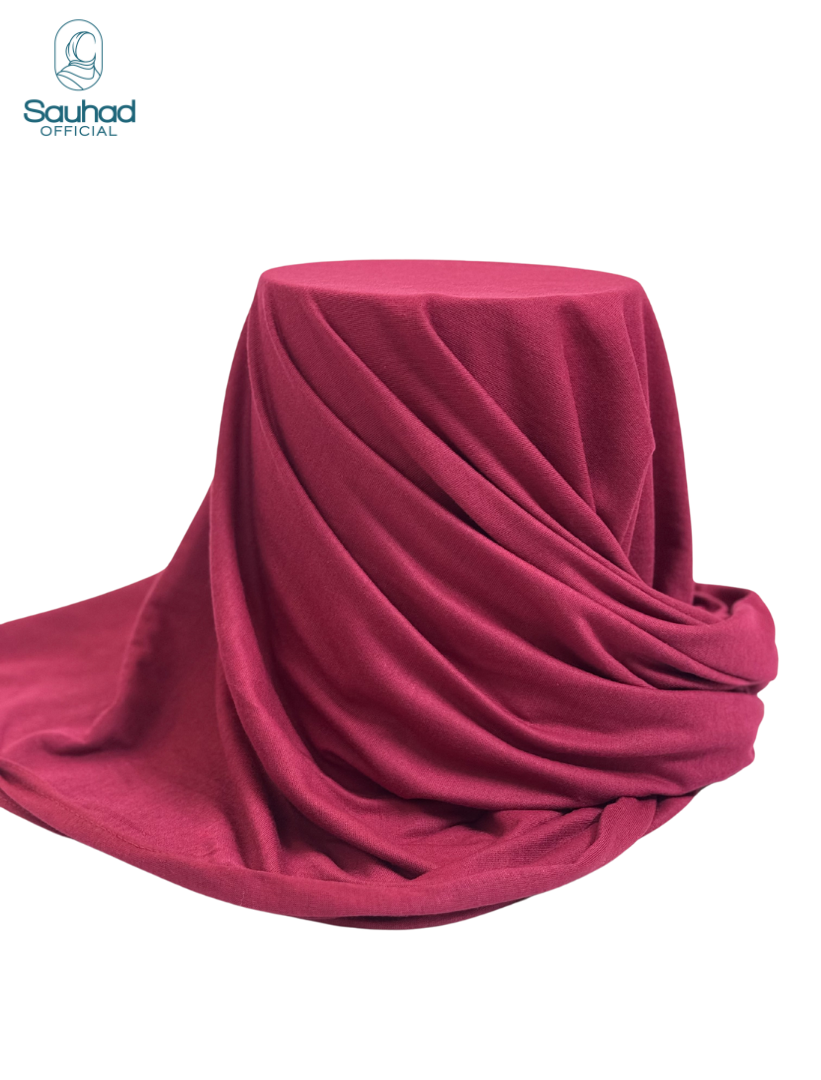 Premium Plain Jersey Hijab Scraf - Maroon