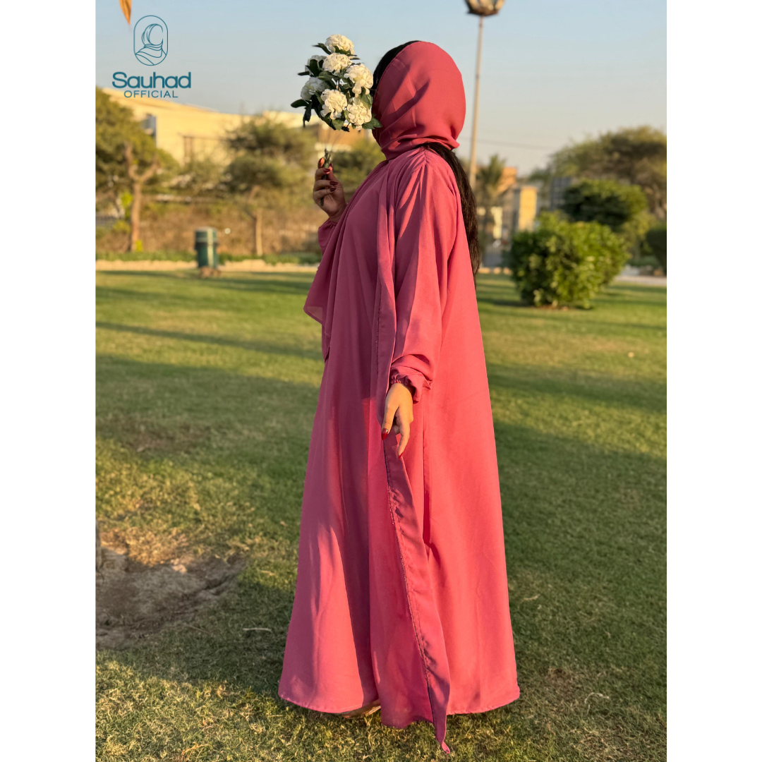 Cardigan Abaya - Pink