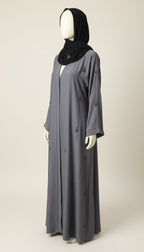 Grey Orchid Abaya set