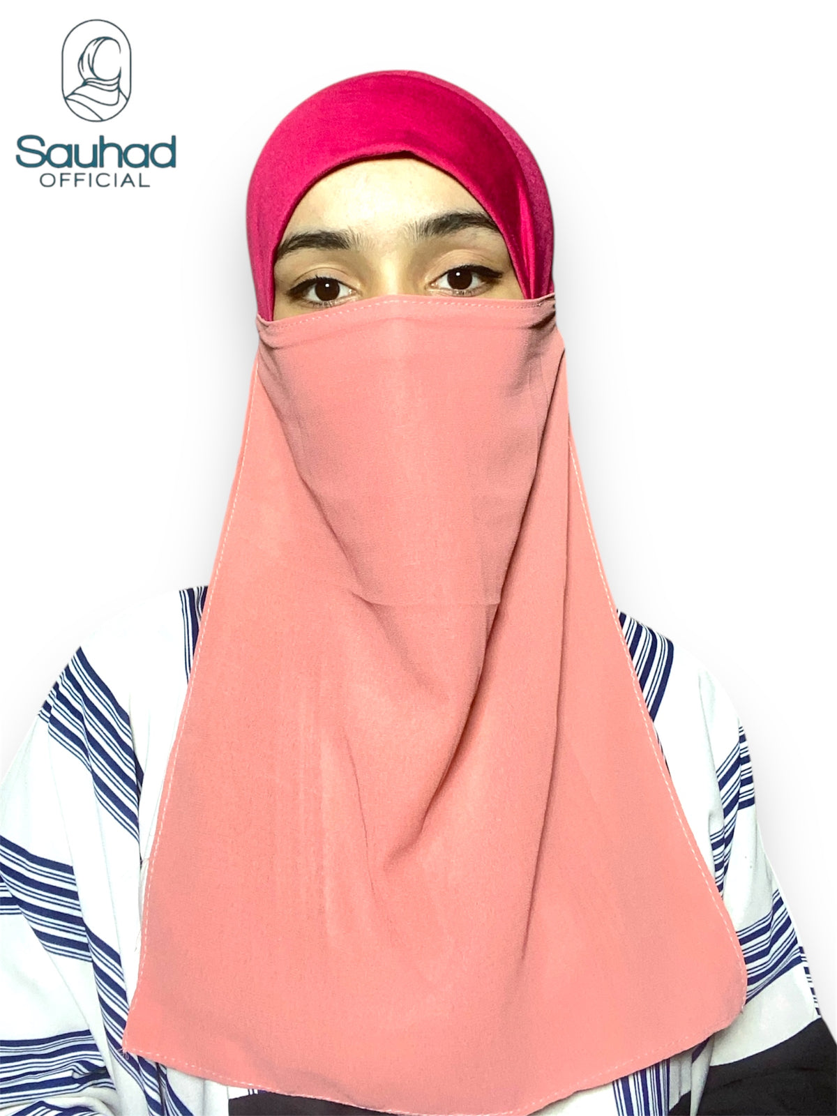 Premium Niqab ( Veli ) - Peach