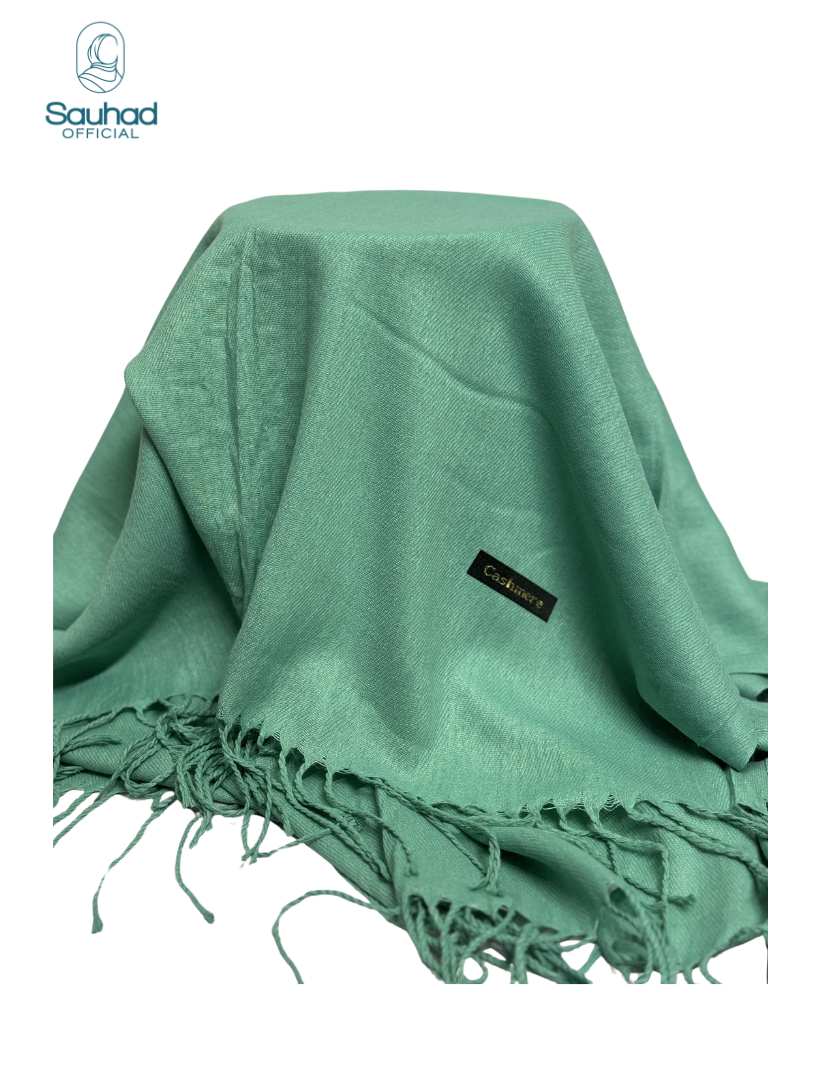 Pure Cashmere Pashmina Winter Scarf - Mint Green